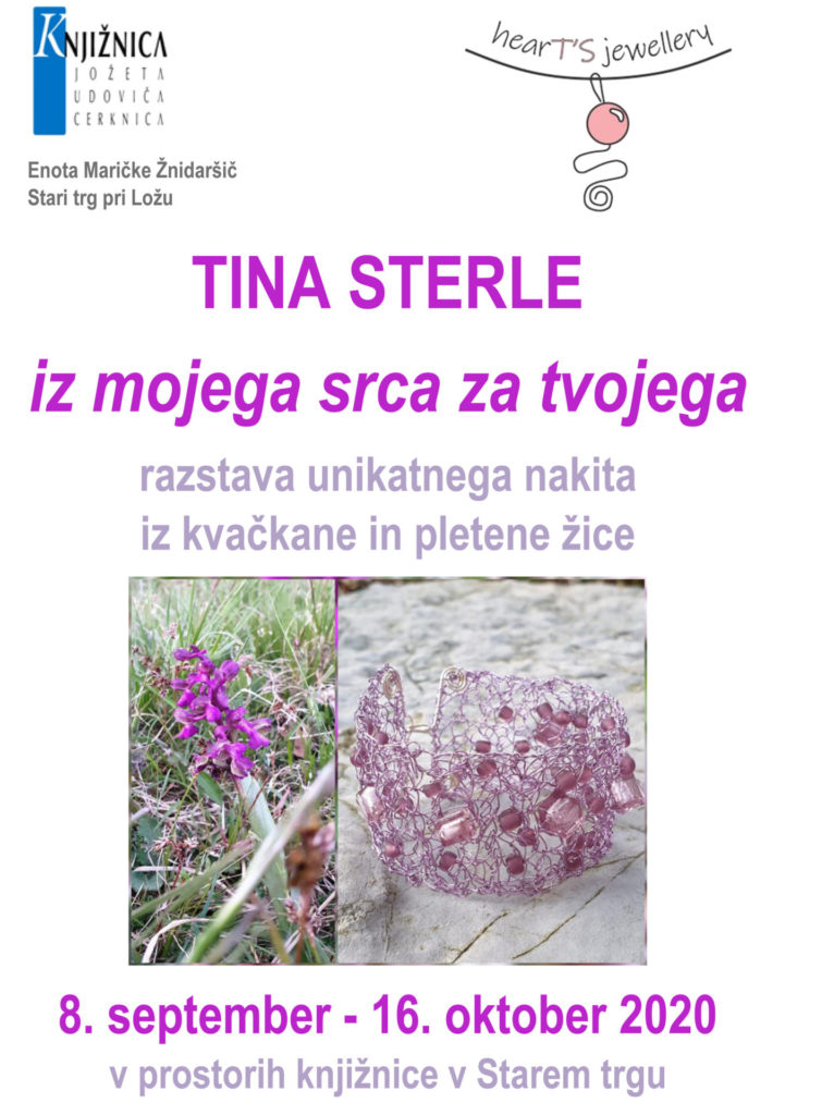 Tina Sterle - iz mojega srca za tvojega - razstava unikatnega nakita iz kvačkane in pletene žice