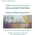 Odprtje letne razstave Likovne sekcije KD Rak Rakek