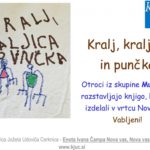 Kralj, kraljica in punčka - razstava knjige, ki so jo izdelali Murenčki iz vrtca v Novi vasi