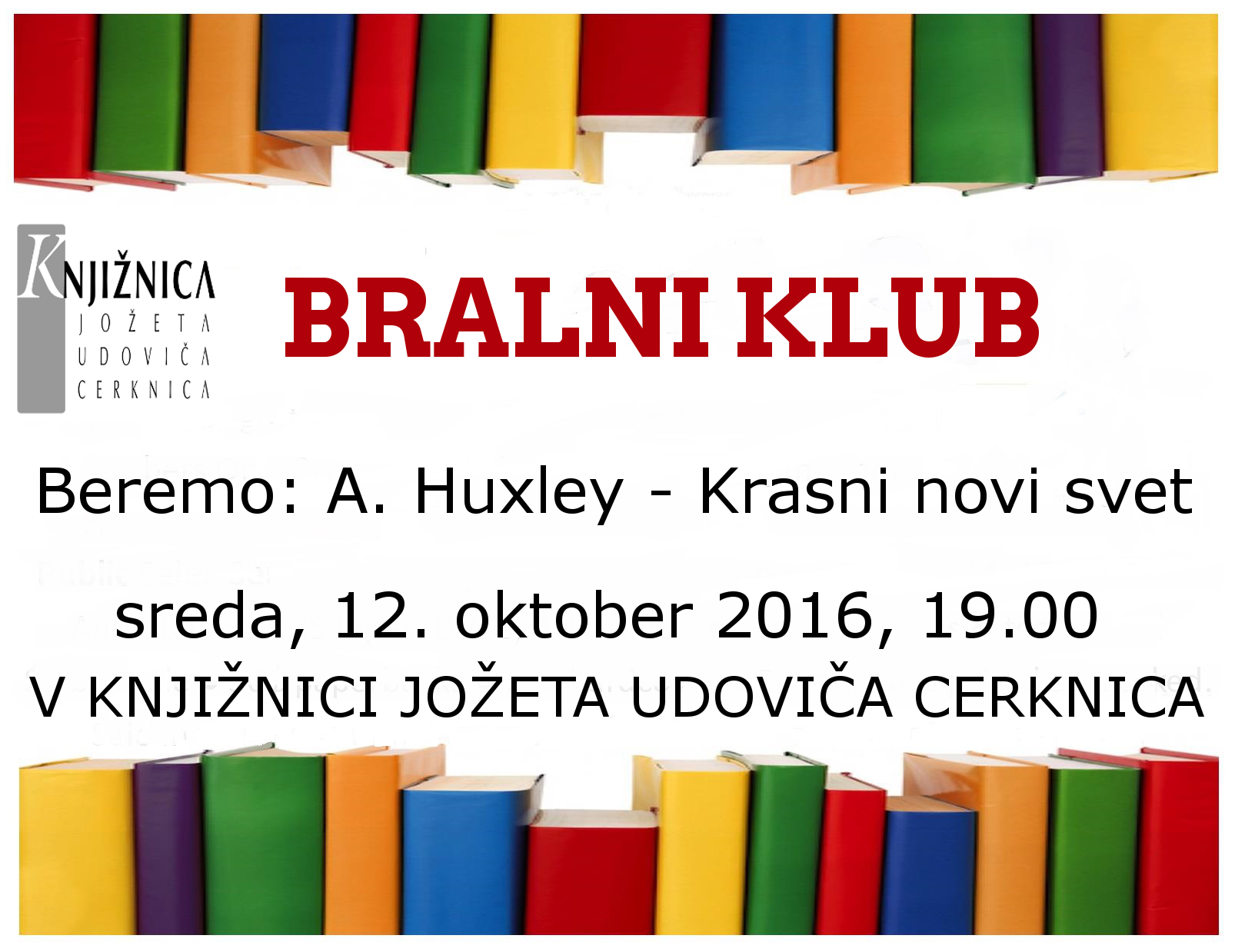 Bralni klub: Huxley - Krasni novi svet