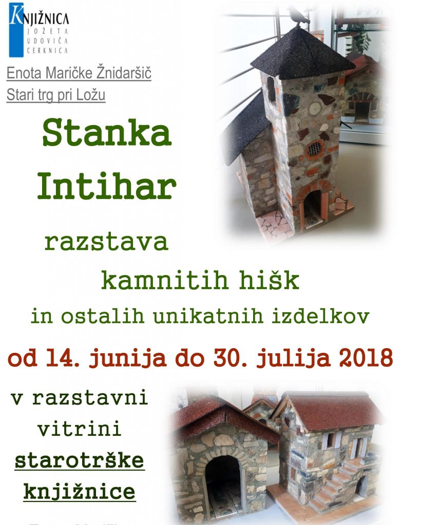 Stanka Intihar - razstava kamnitih hišk