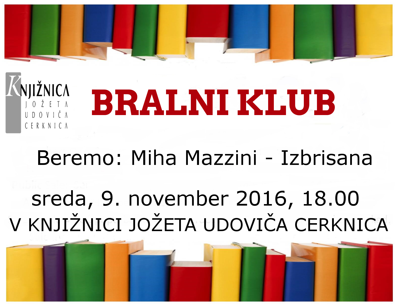 Bralni klub: Miha Mazzini - Izbrisana