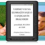Izobraževanje o e-knjigah in bralnikih
