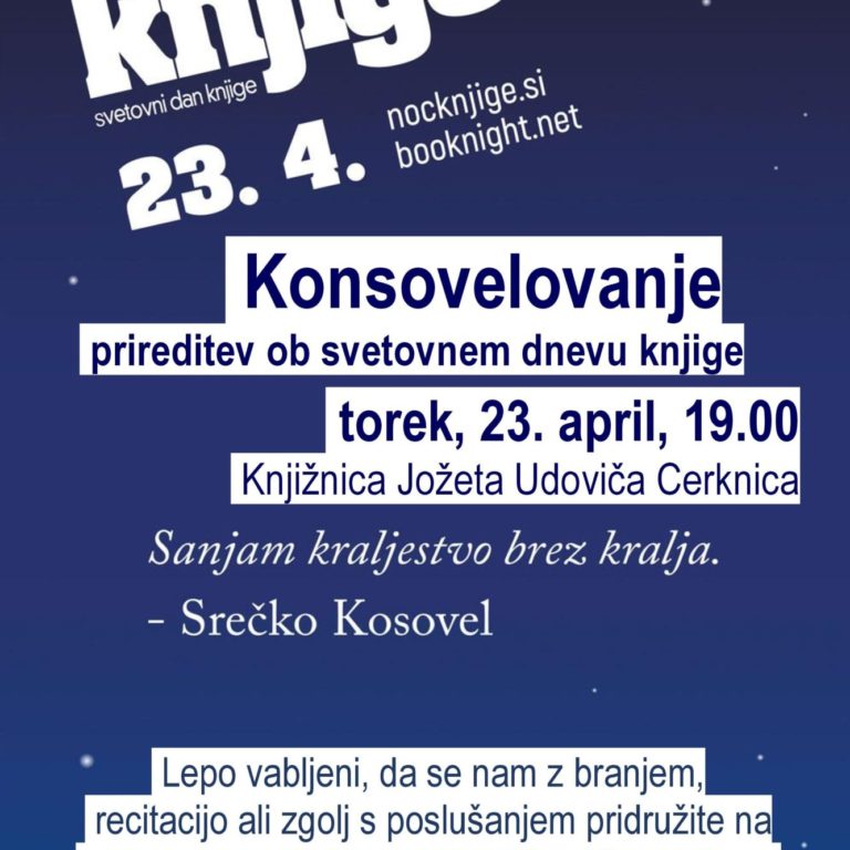 Cerkniška knjižnica vabi na Konsovelovanje – prispevek na Radiu 94