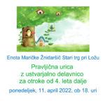 Pravljična urica z ustvarjalno delavnico za otroke od 4. leta dalje