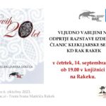 Prvih 20 let - odprtje razstave izdelkov članic klekljarske sekcije KD Rak Rakek