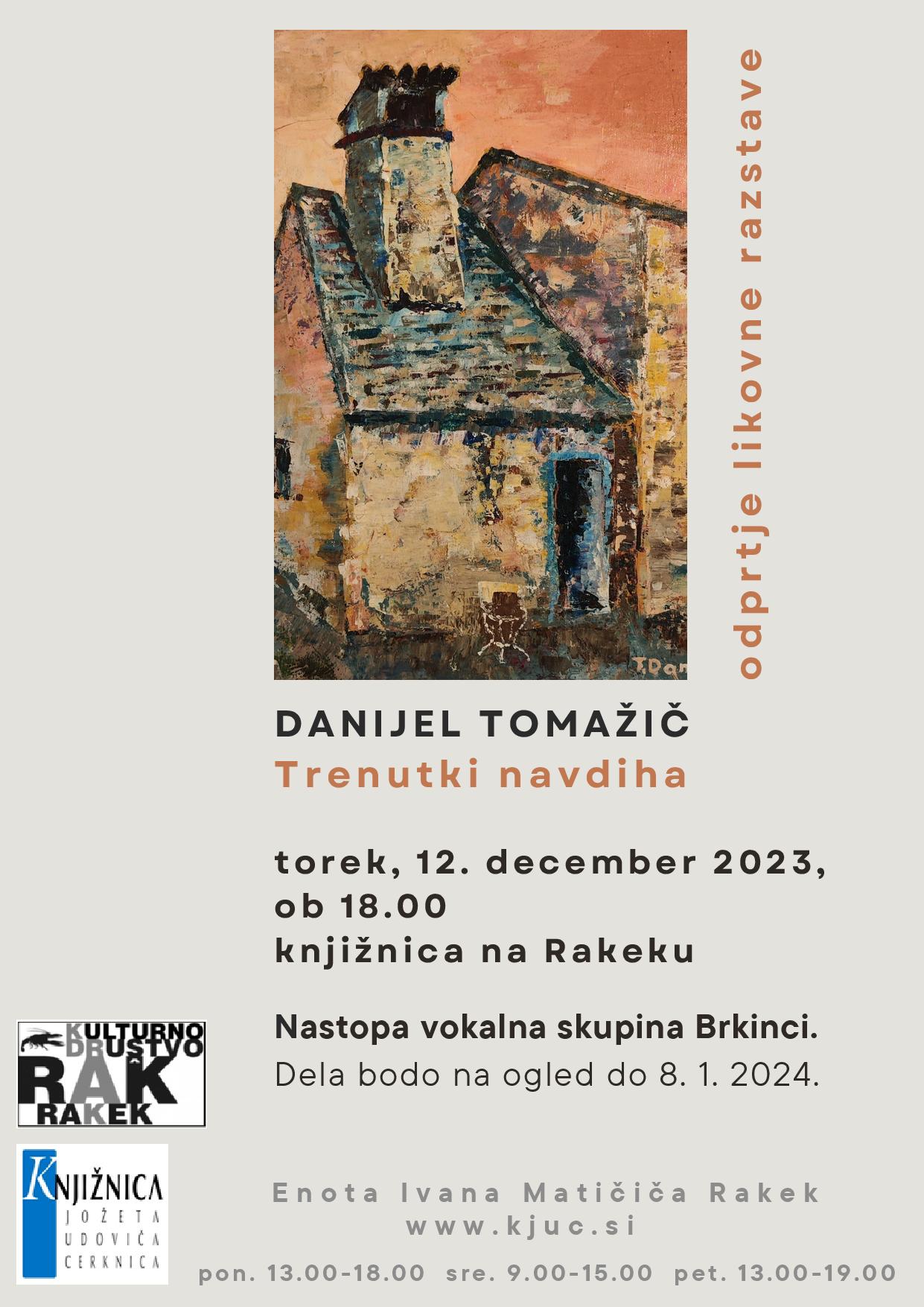 Danijel Tomažič - odprtje likovne razstave Trenutki navdiha
