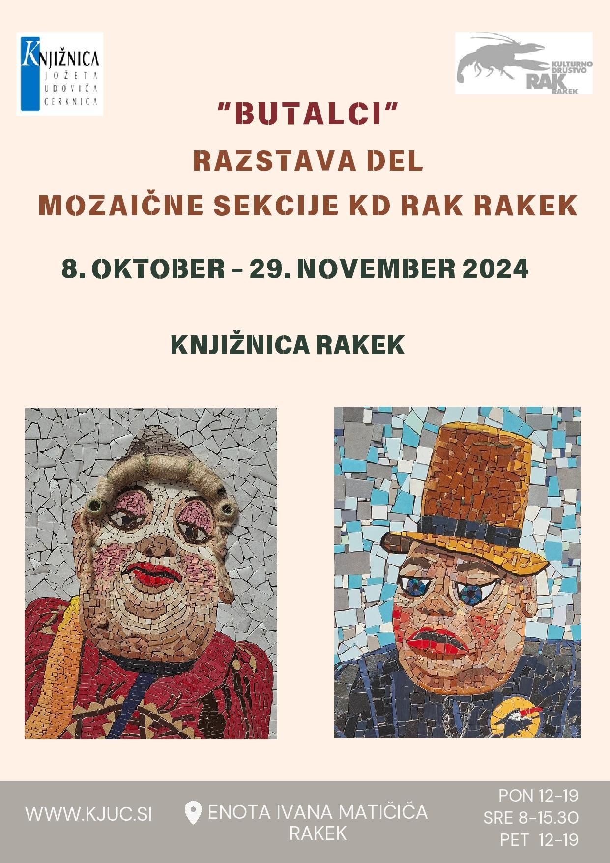 Butalci – razstava del Mozaične sekcije KD Rak Rakek