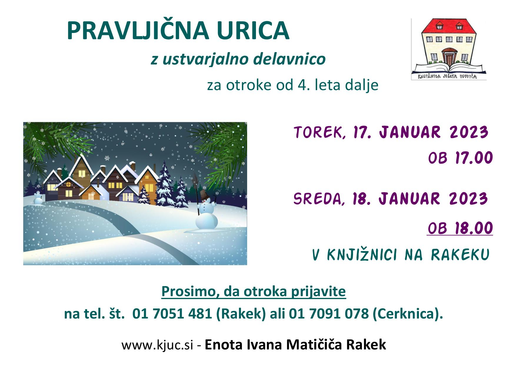 Pravljična urica v knjižnici na Rakeku