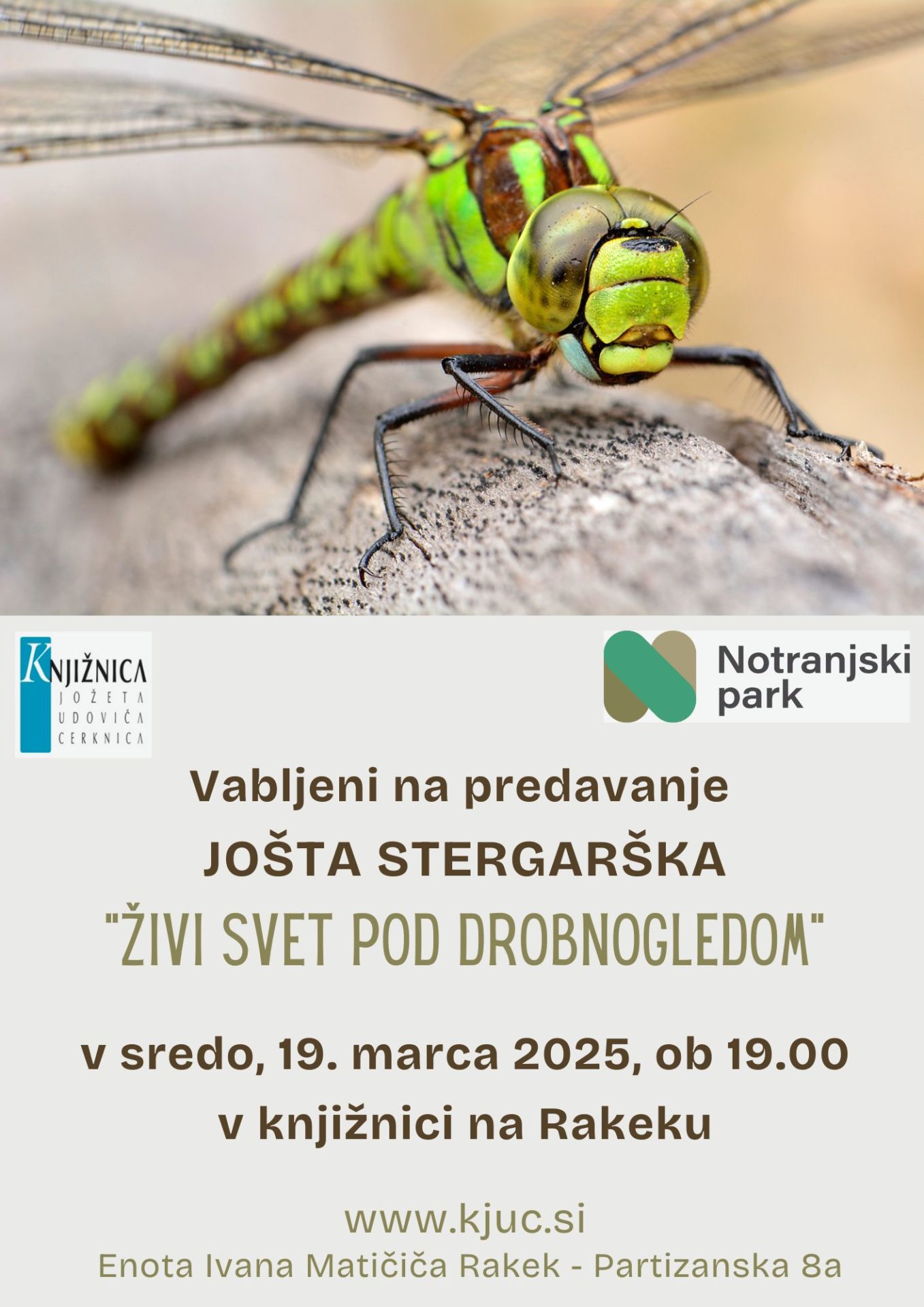 Jošt Stergaršek: Živi svet pod drobnogledom - predavanje