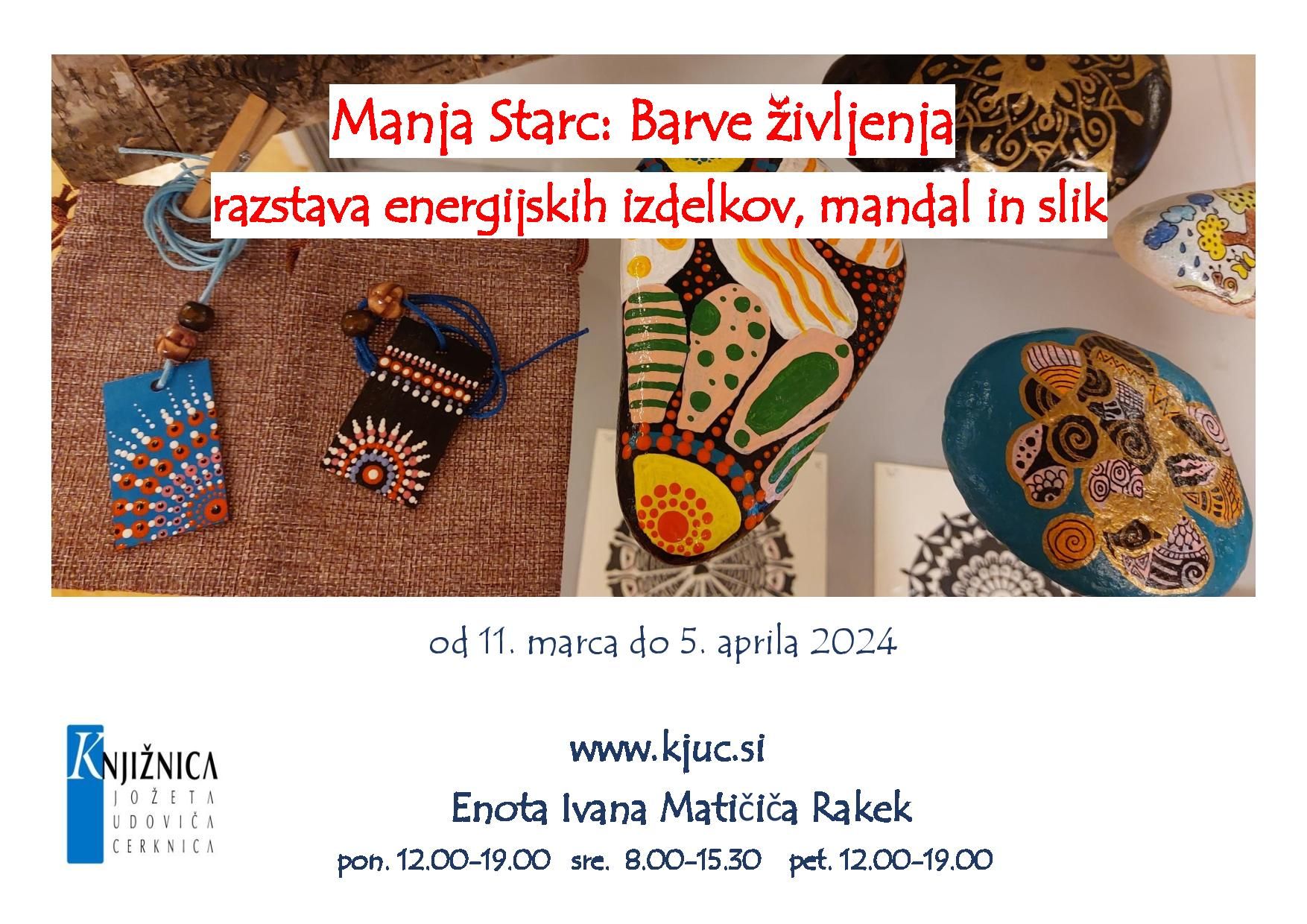 Manje Starc: Barve življenja - razstava energijskih izdelkov, mandal in slik