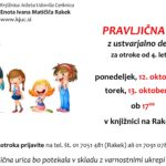 Pravljična urica z ustvarjalno delavnico za otroke od 4. leta dalje – Rakek
