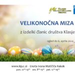 Velikonočna miza z izdelki članic društva Klasje