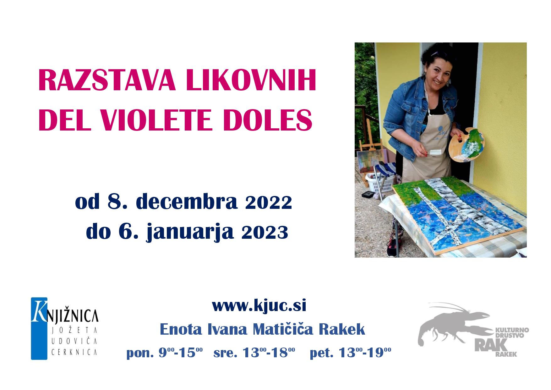 Razstave likovnih del Violete Doles