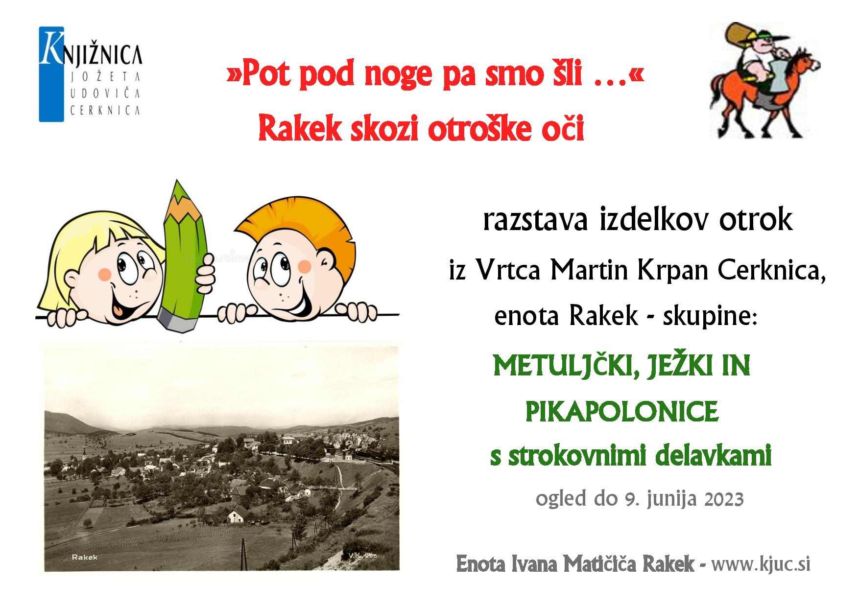 Pot pot noge in smo šli - Rakek skozi otroške oči