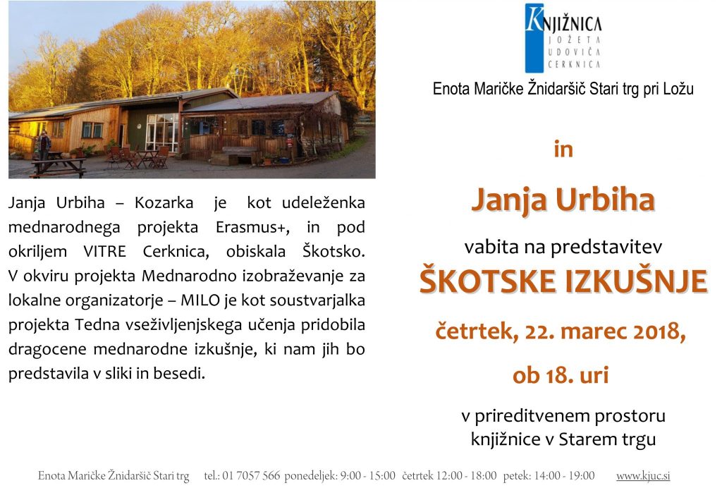 Janja Urbiha: Škotska izkušnja