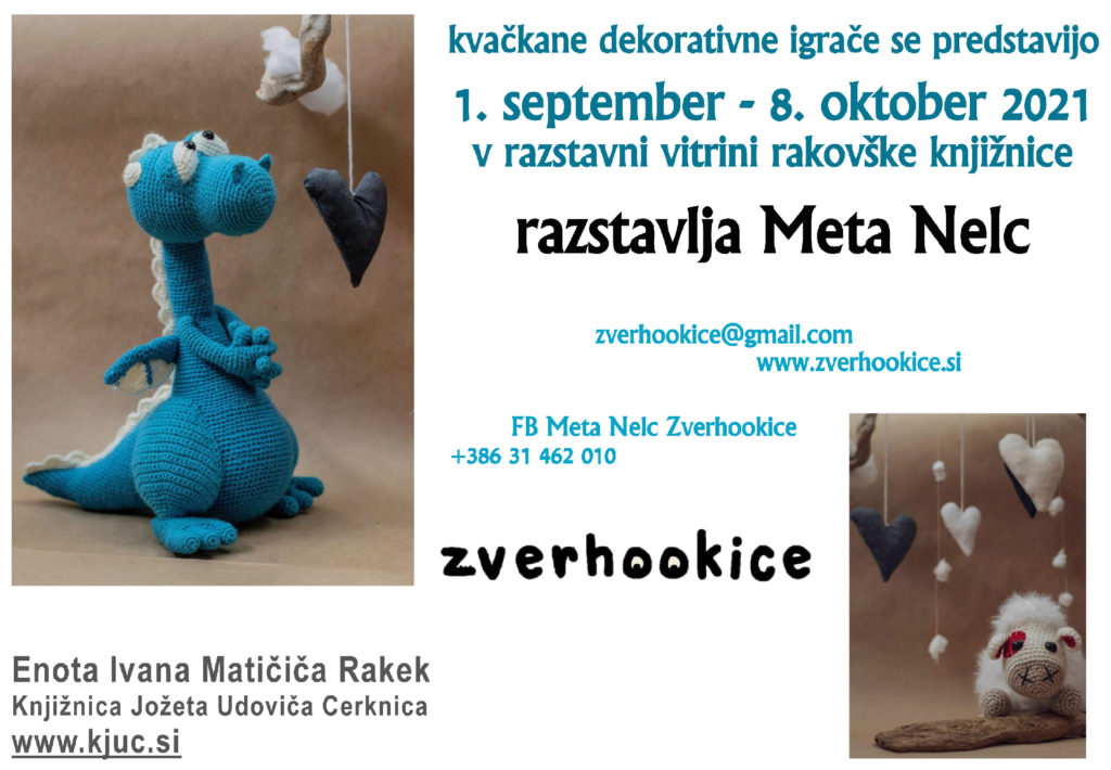 Meta Nelc: Zverhookice – kvačkane dekorativne igrače se predstavijo