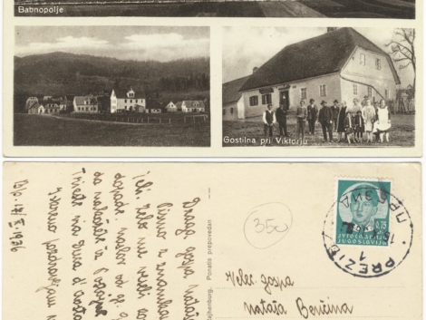 Babno Polje, natisnjena okoli leta 1936