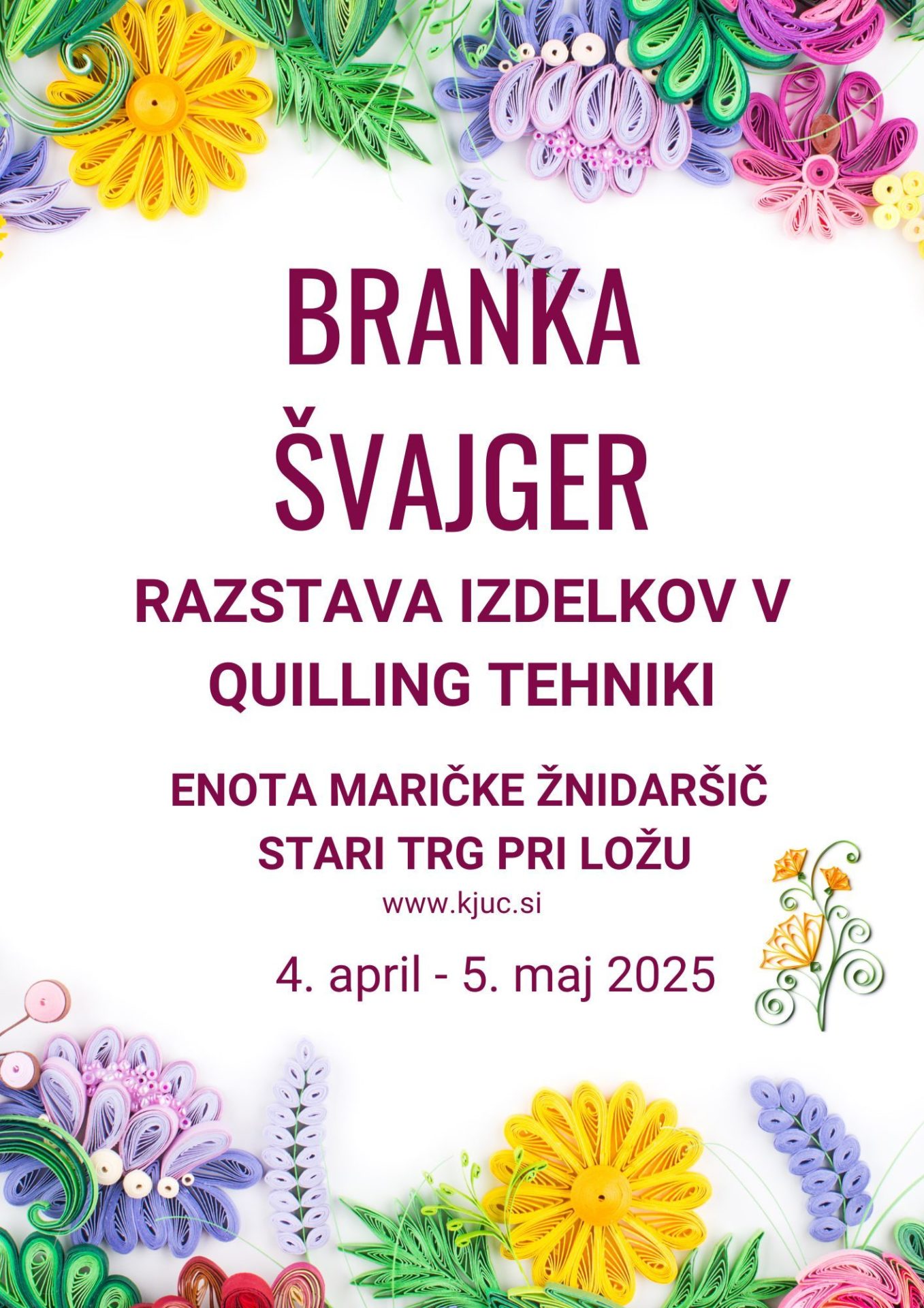 Branka Svajger. quilling - Dogodki