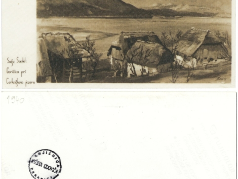 Goričica pri Cerkniškem jezeru, natisnjena okoli leta 1940
