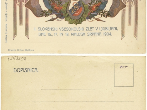 Srečko Magolič, Drugi slovenski vsesokolski zlet v Ljubljani, natisnjena okoli leta 1904