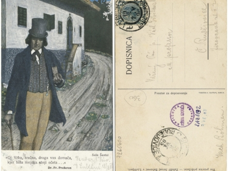 Saša Šantel, Dr. France Prešeren, odposlana 18. 8. 1905