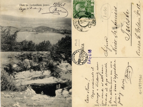 Otok na Cerkniškem jezeru [1910]