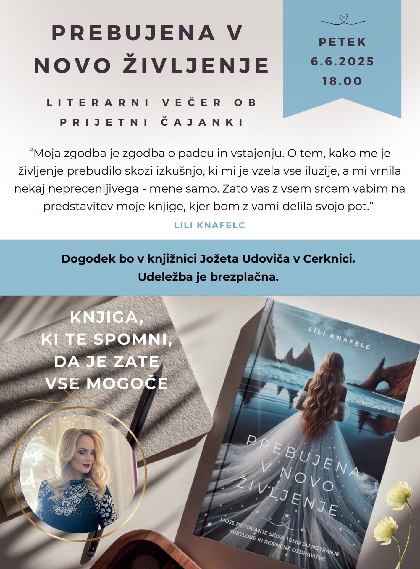 ODPOVEDANO - Lili Knafelc: Prebujena v novo življenje