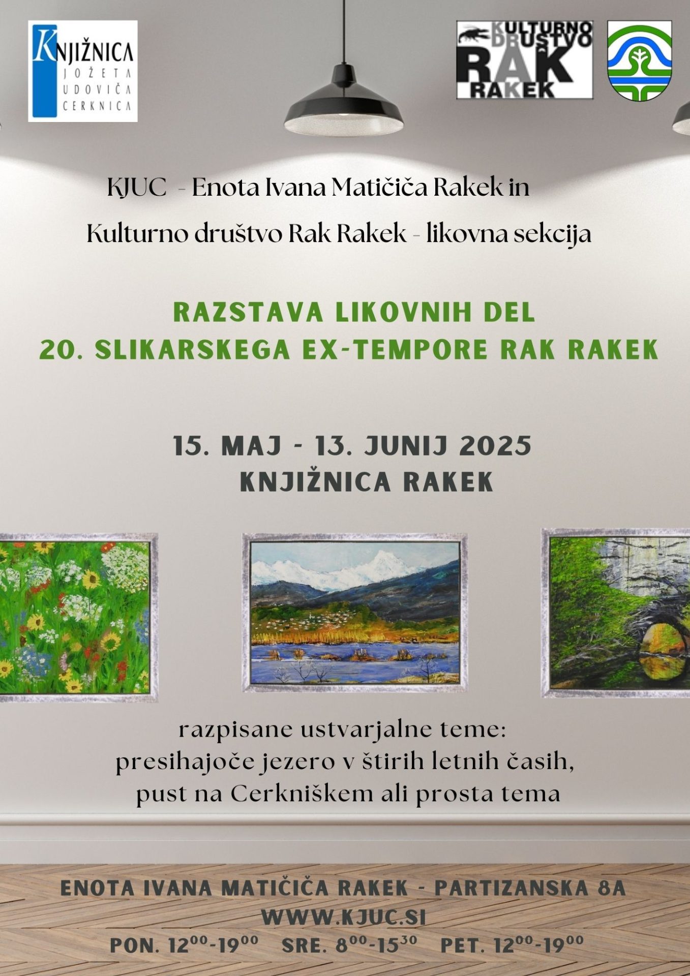 Razstava likovnih del 20. slikarskega EX-tempore Rak Rakek