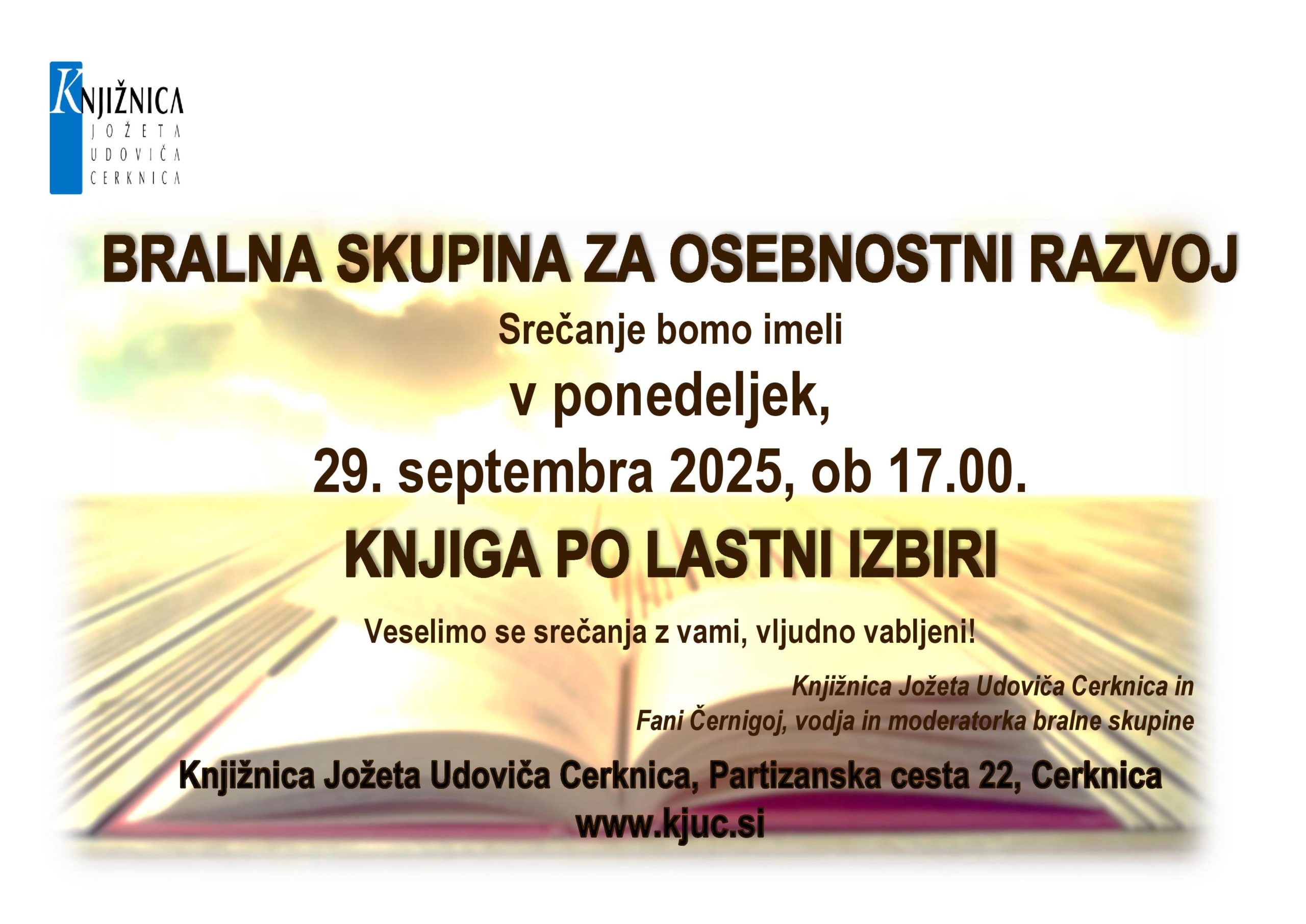 Srečanje Bralne skupine za osebnostni razvoj