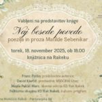 Predstavitev knjige Naj besede povedo - poezija in proza Matilde Sebenikar