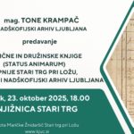 Tone Krampač: Matične in družinske knjige (Status animarum) Župnije Stari trg pri Ložu, ki jih hrani  Nadškofijski arhiv Ljubljana