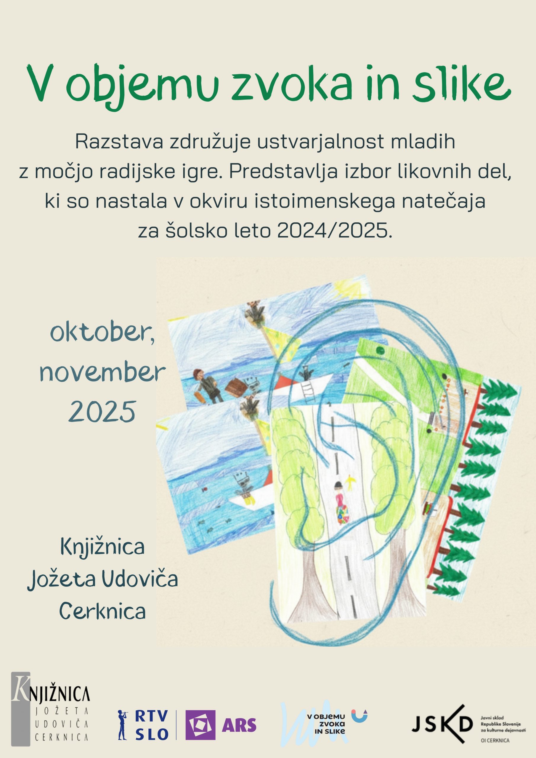 V objemu zvoka in slike - razstava likovnih del z natečaja za osnovnošolce