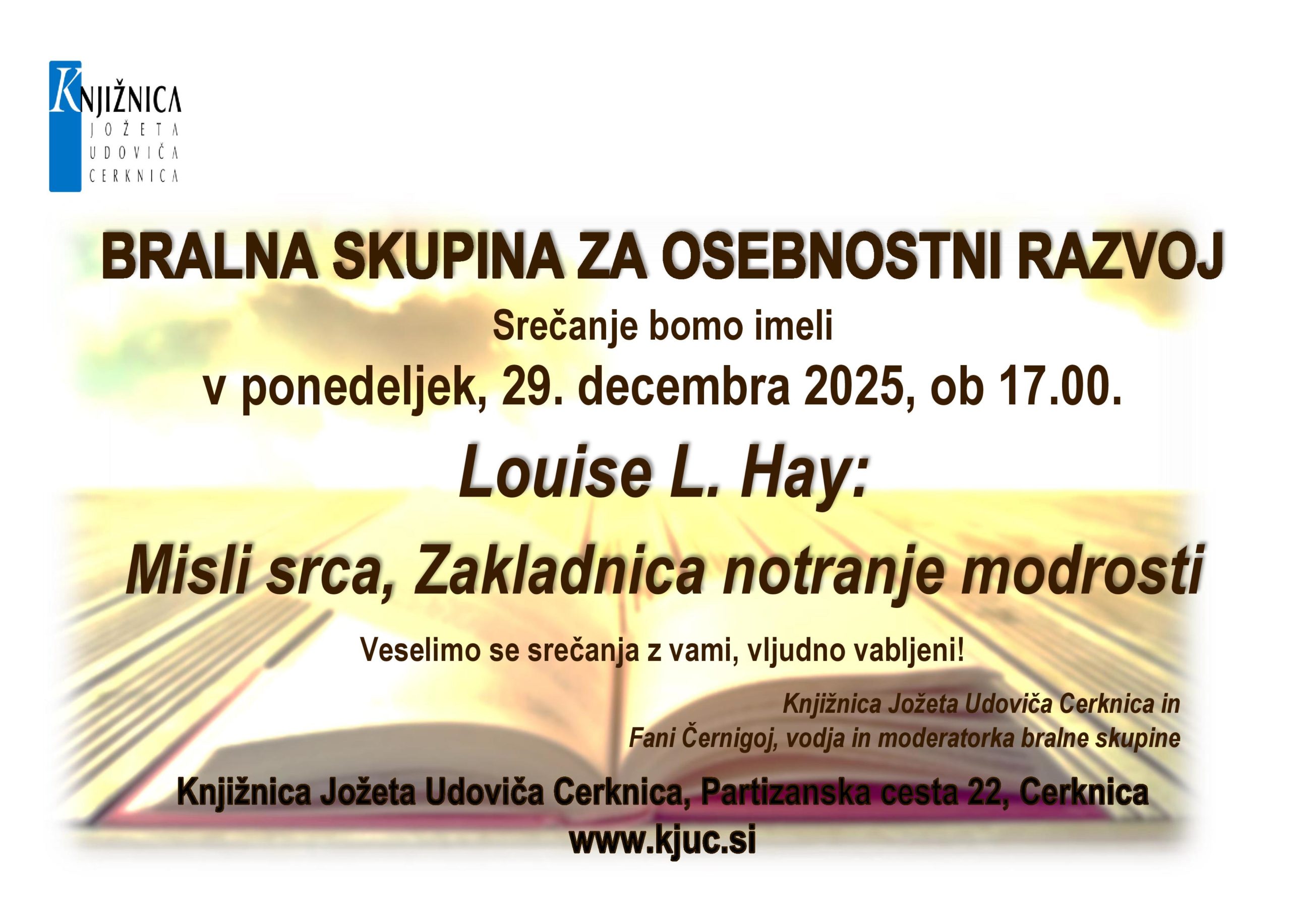 Srečanje Bralne skupine za osebnostni razvoj