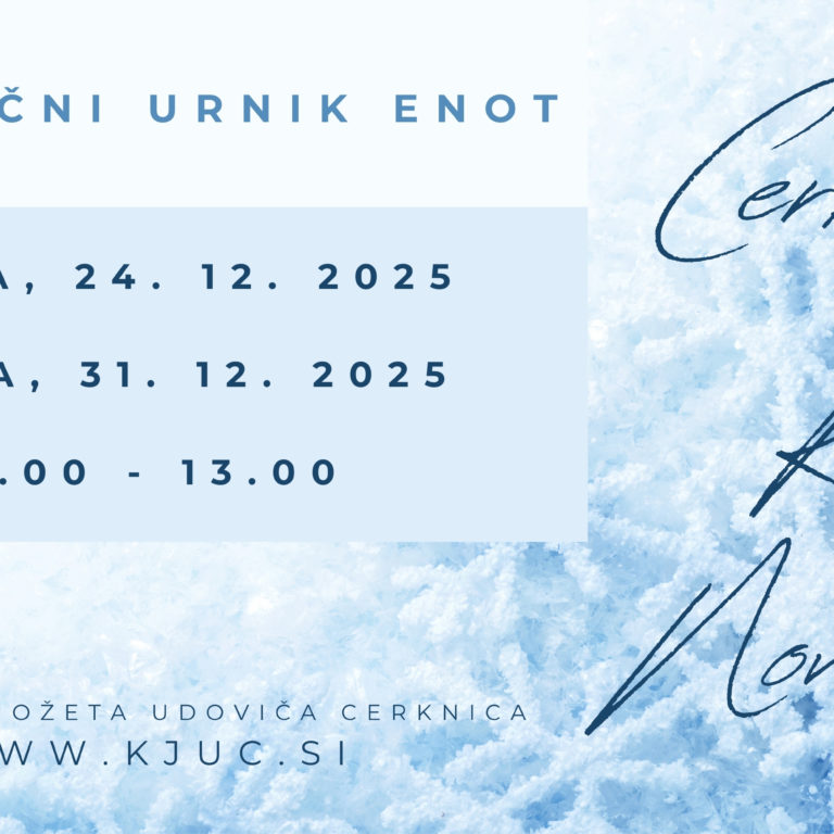 Praznični urnik enot