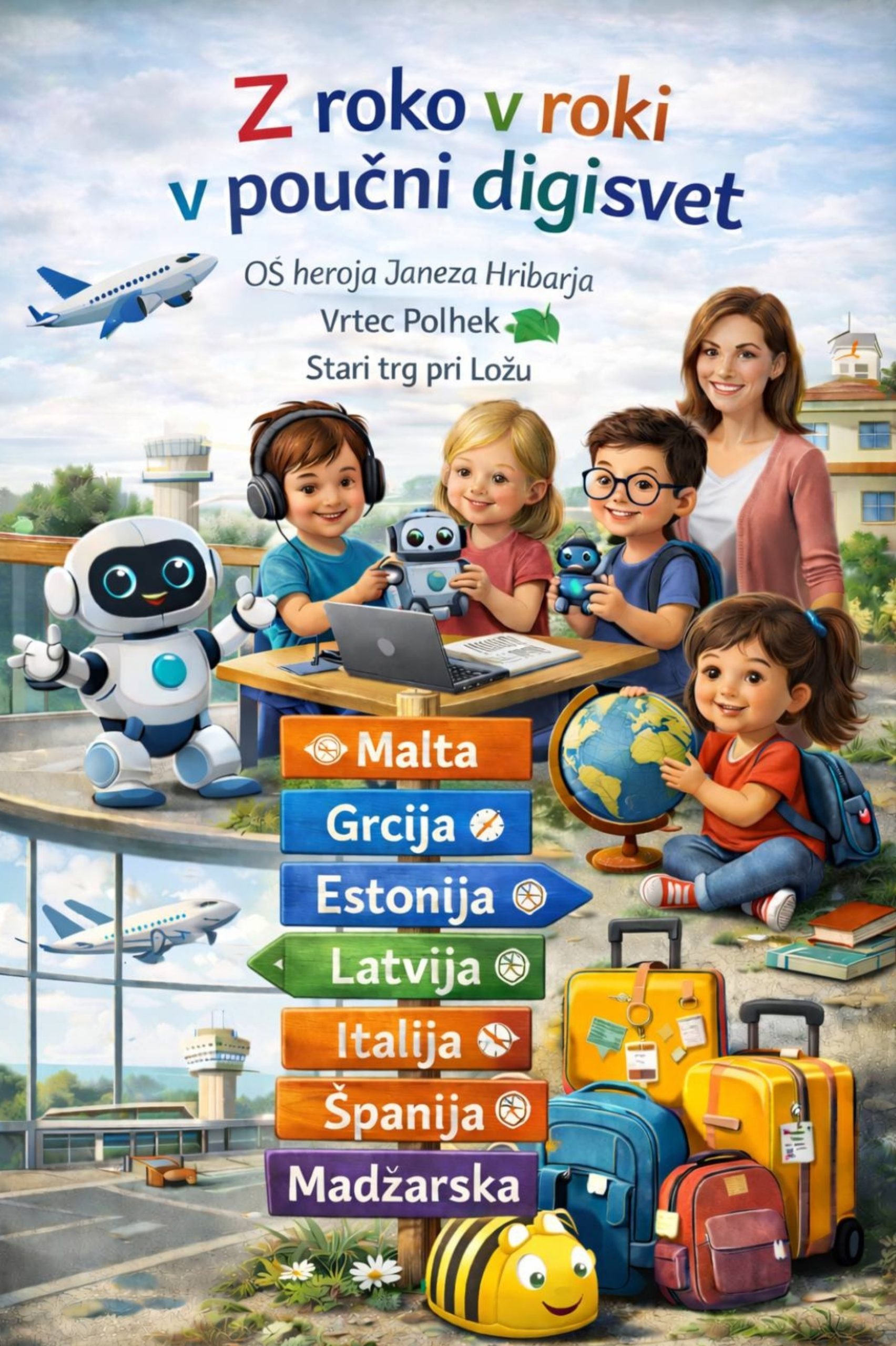 Erasmus digitalna avantura - predstavitev projekta Z roko v roki v poučni digisvet