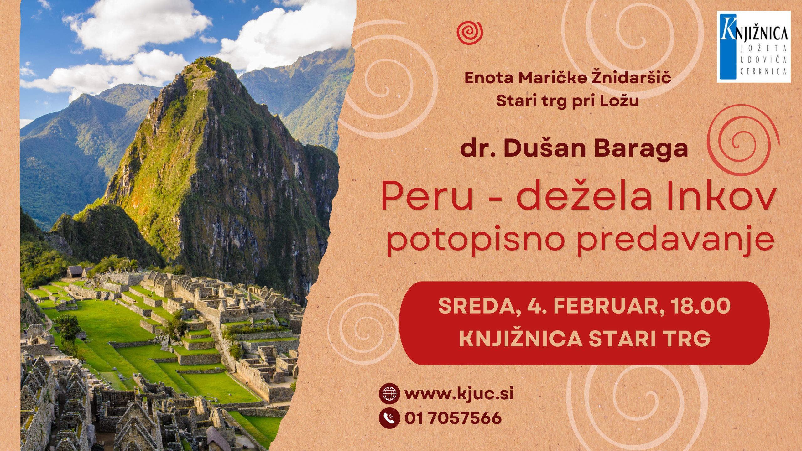 Dušan Baraga: Peru – dežela Inkov – potopisno predavanje