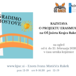 Razstava o projektu ERASMUS+ na OŠ Jožeta Krajca Rakek