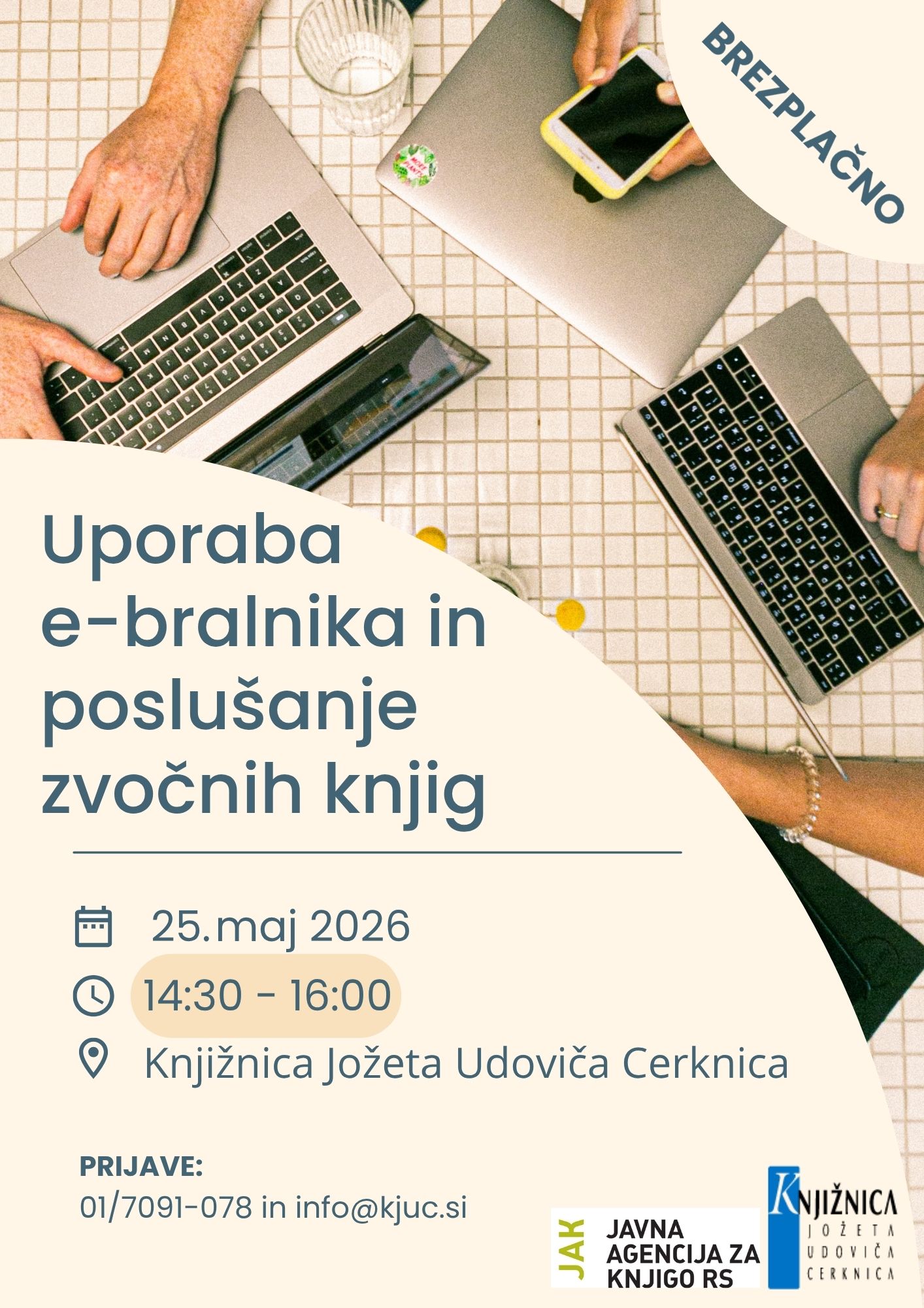 Uporaba e-bralnika in poslušanje zvočnih knjig