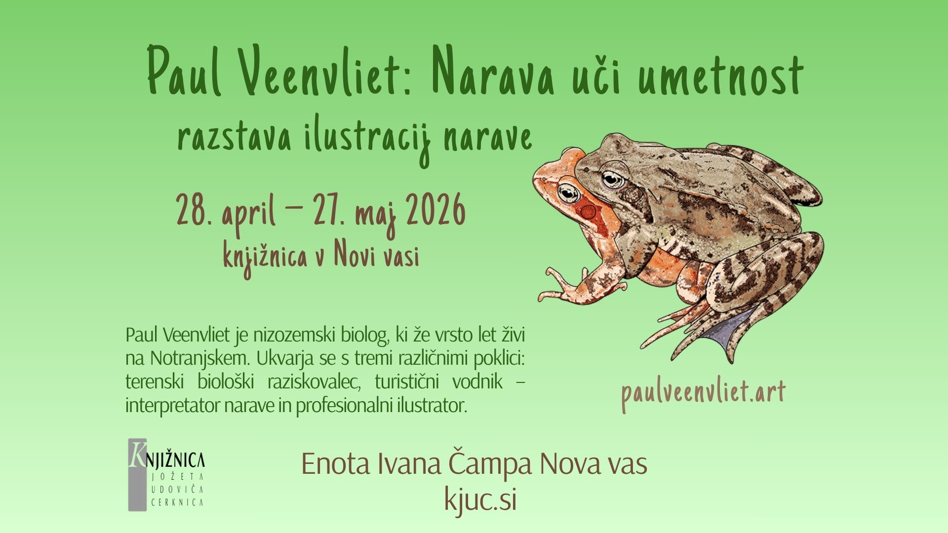 Paul Veenvliet: Narava uči umetnost - razstava ilustracij narave