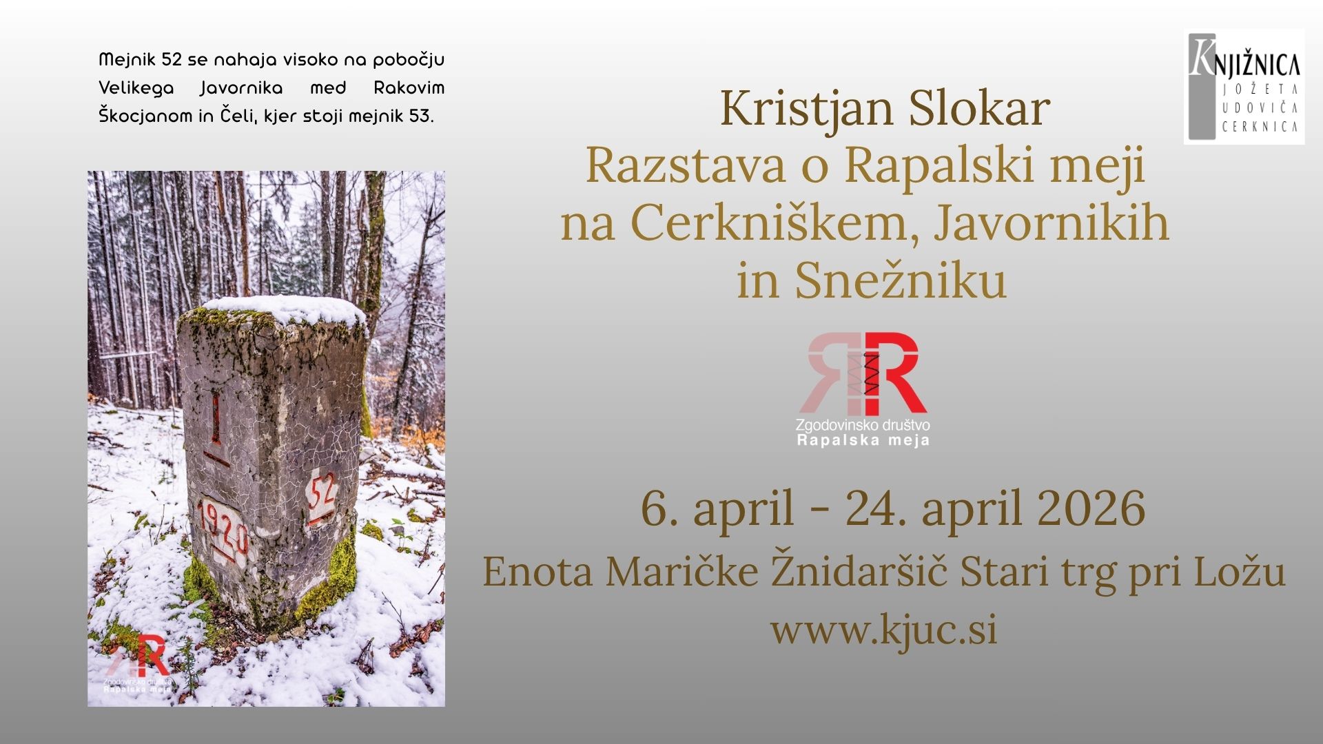 Kristjan Slokar: Rapalska mej na Cerkniškem, Javornikih in Snežniku
