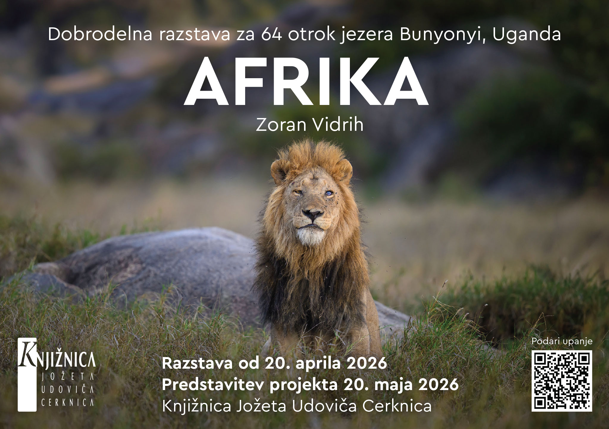 Zoran Vidrih: Afrika - dobrodelna razstava fotografij za 64 otrok jezera Bunyonyi