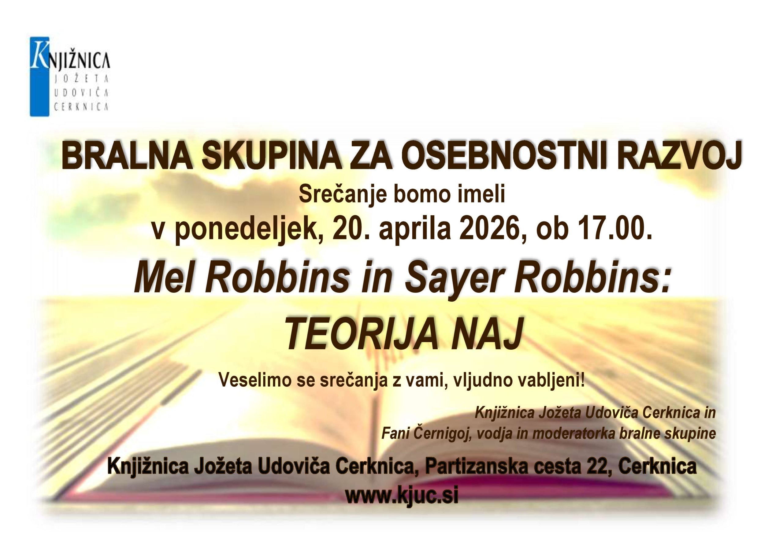 Srečanje Bralne skupine za osebnostni razvoj