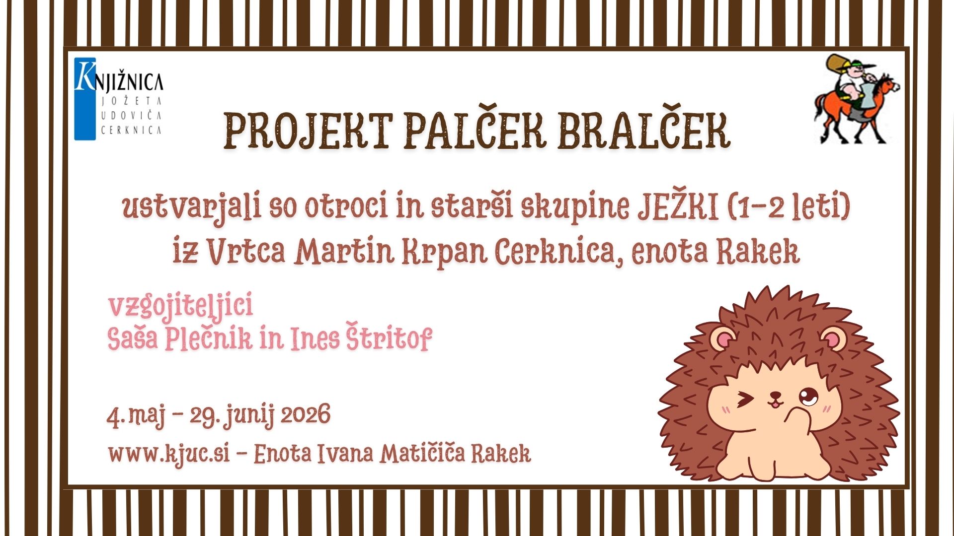 Projekt Palček bralček - skupina Ježki