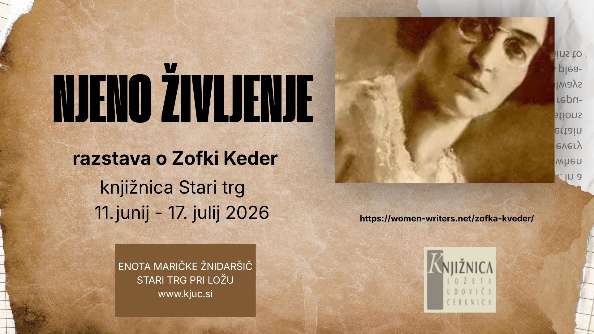 Njeno življenje - razstava o Zofki Kveder