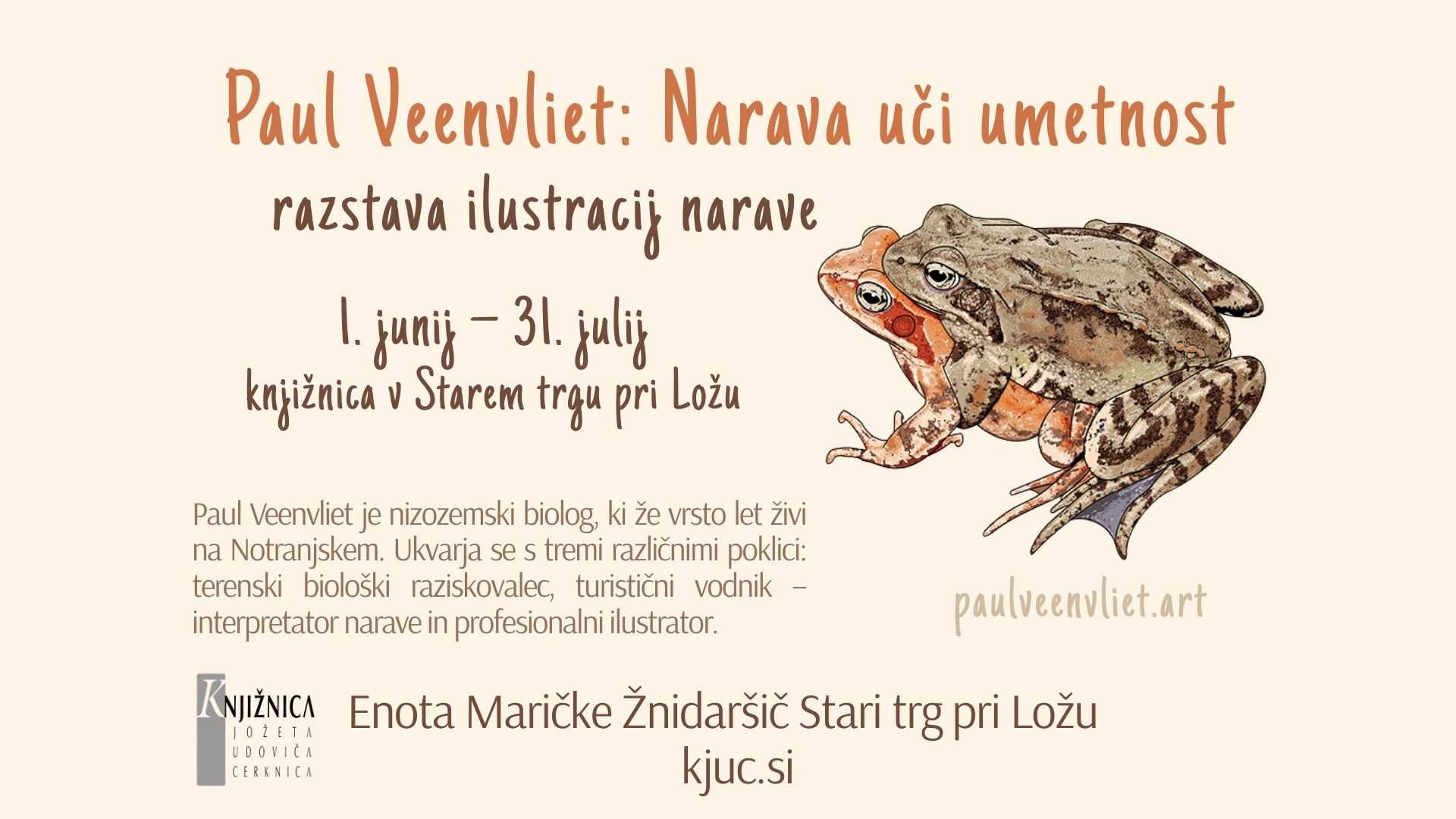 Paul Veenvliet: Narava uči umetnost - razstava ilustracij narave