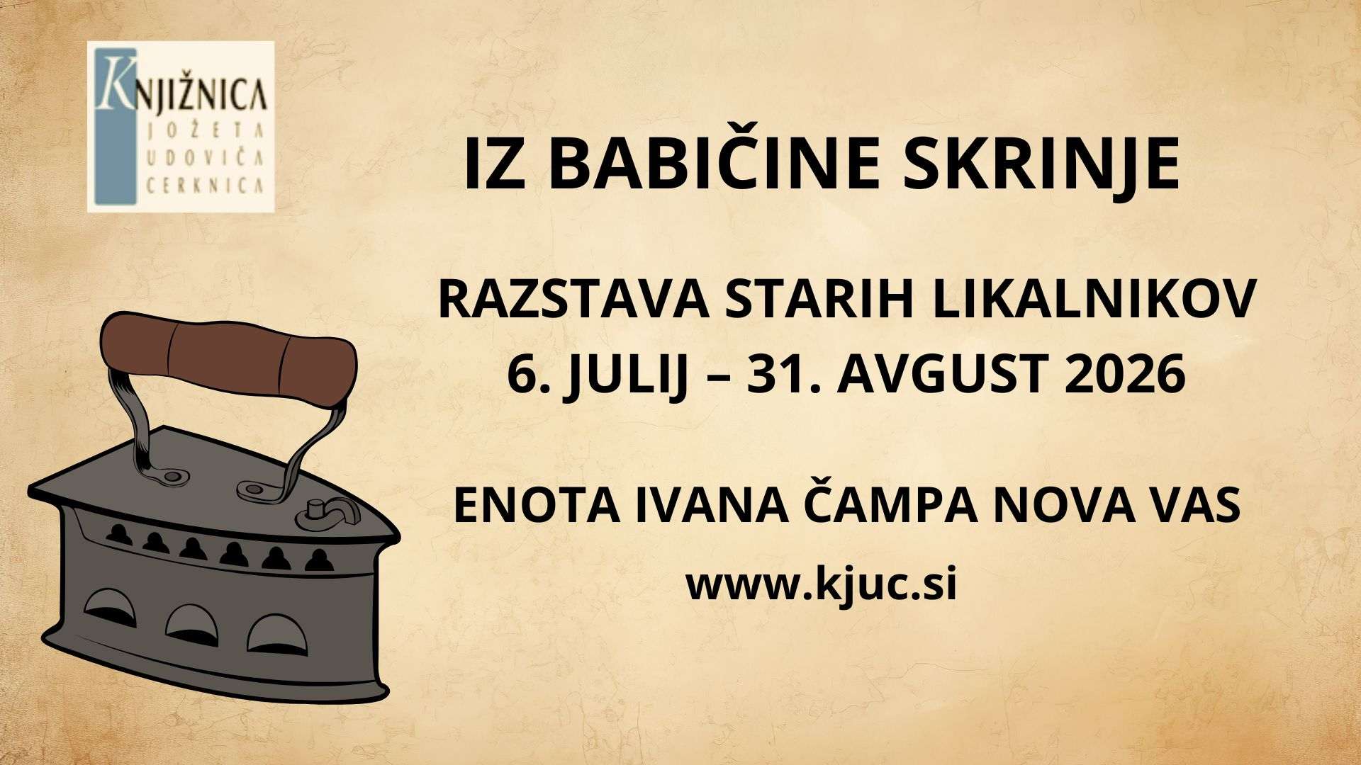 Iz babičine skrinje: razstava starih likalnikov
