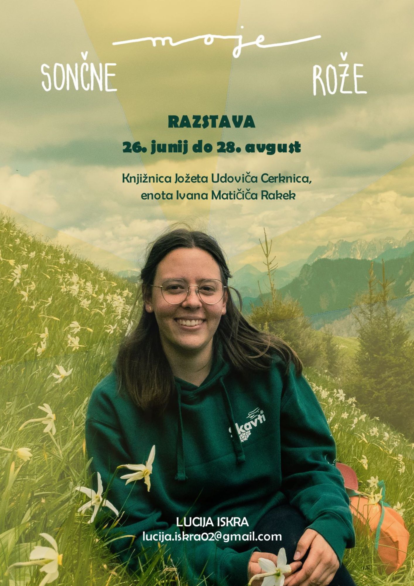 Lucija Iskra: Moje sončne rože – razstava unikatnih izdelkov iz fimo mase in akvarelov