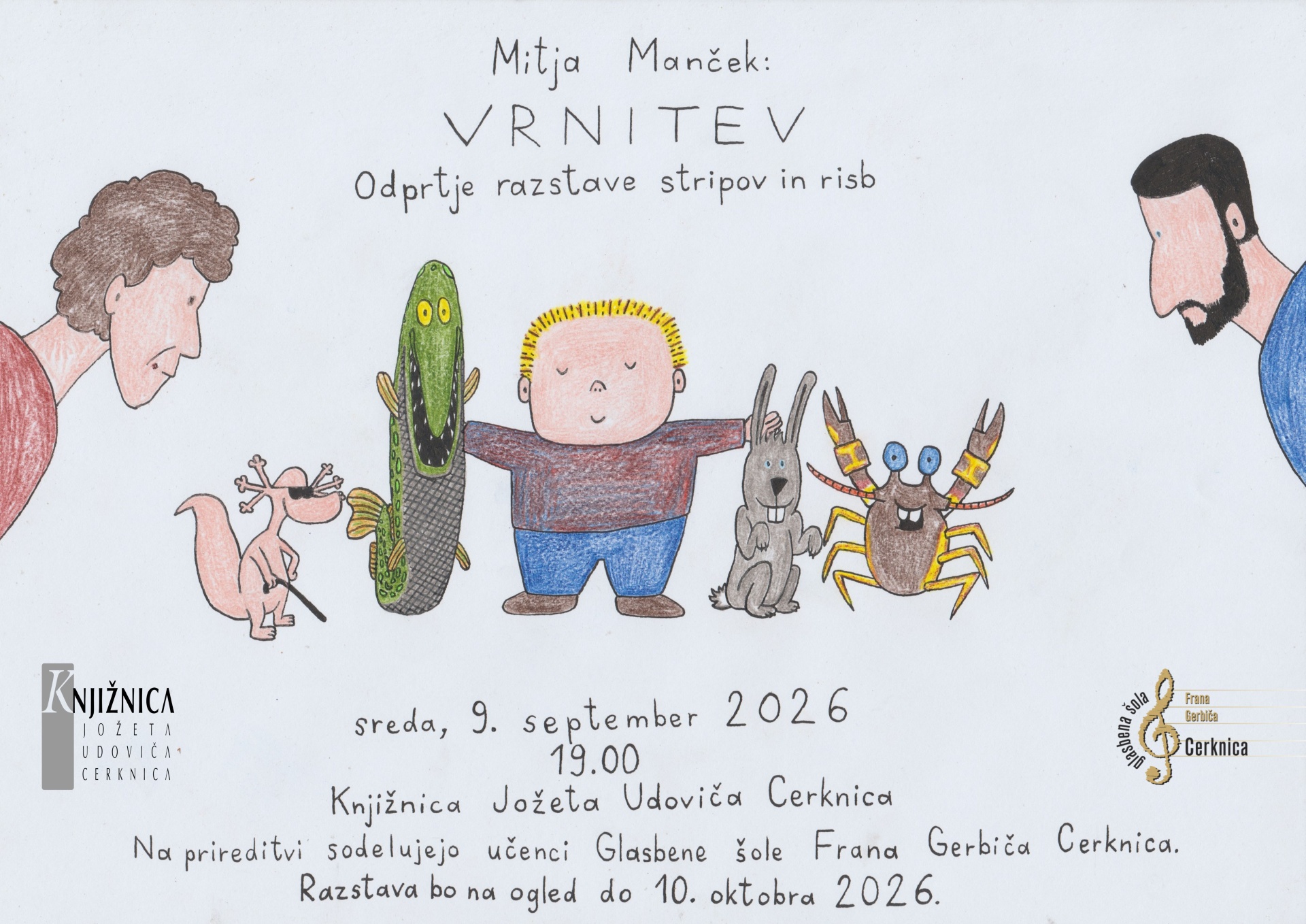 Mitja Manček: Vrnitev - odprtje razstave stripov in risb