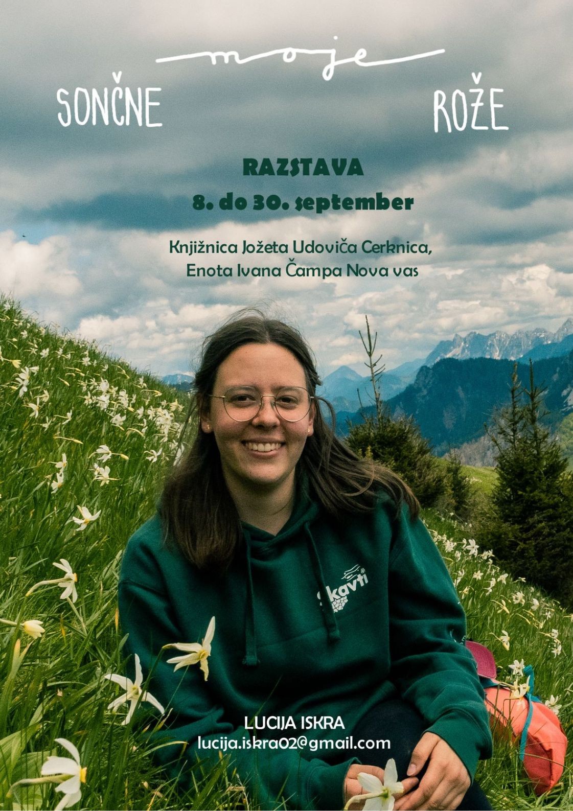 Lucija Iskra: Moje sončne rože – razstava unikatnih izdelkov iz fimo mase in akvarelov